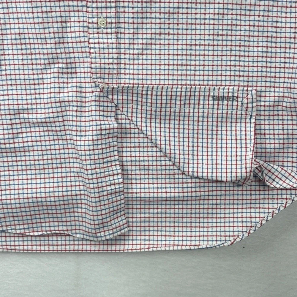 VTG Polo Ralph Lauren Shirt Mens L Oxford Plaid‎ Blake Button Up Blue Red Preppy